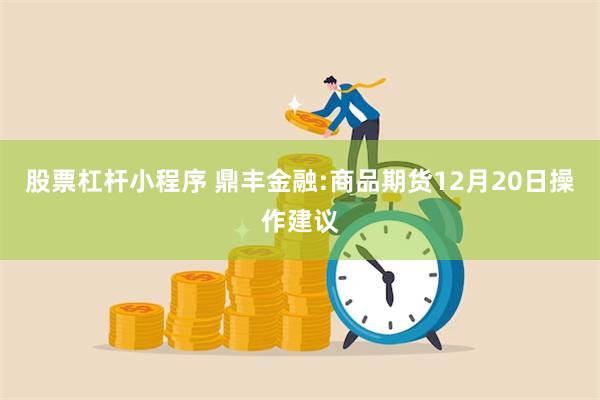 股票杠杆小程序 鼎丰金融:商品期货12月20日操作建议