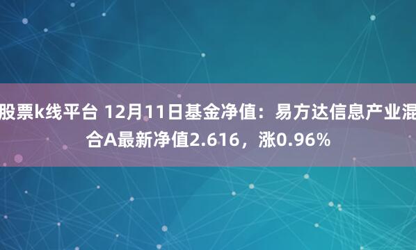 股票k线平台 12月11日基金净值：易方达信息产业混合A最新净值2.616，涨0.96%