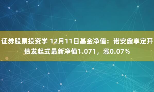 证券股票投资学 12月11日基金净值：诺安鑫享定开债发起式最新净值1.071，涨0.07%