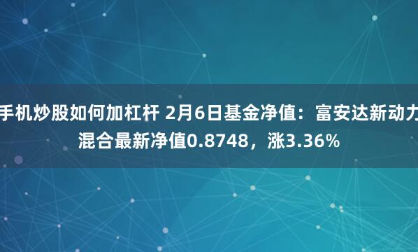 手机炒股如何加杠杆 2月6日基金净值：富安达新动力混合最新净值0.8748，涨3.36%